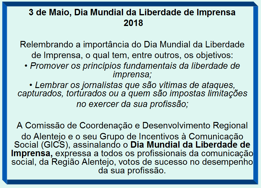 Dia Mundial da Liberdade de Imprensa