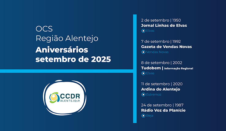 OCS Região Alentejo – Aniversários setembro 2025