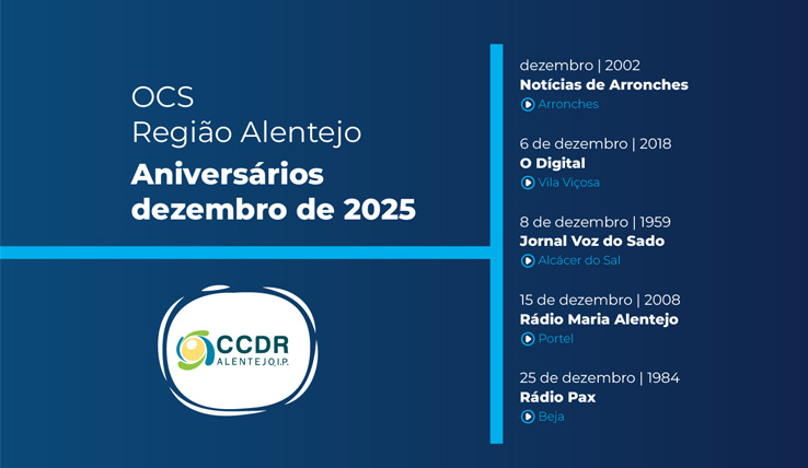 OCS Região Alentejo – Aniversários dezembro 2025