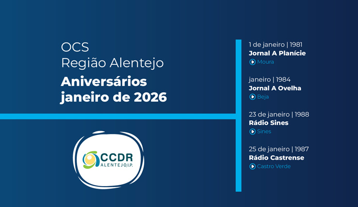 OCS Região Alentejo – Aniversários janeiro 2026
