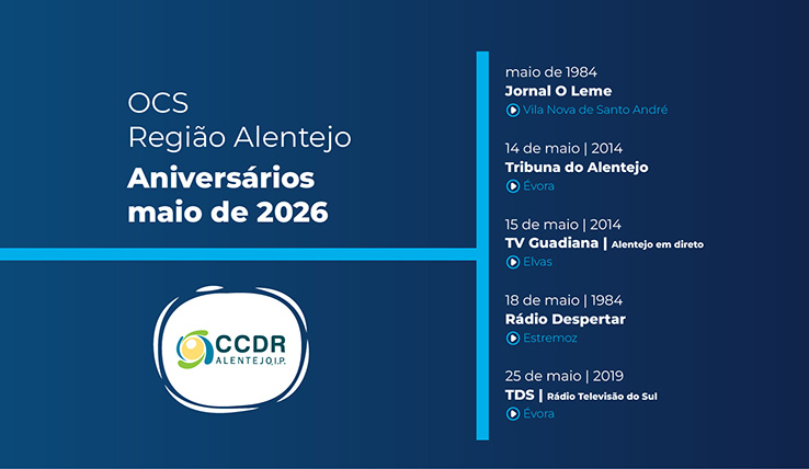 OCS Região Alentejo – Aniversários maio 2026