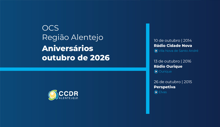 OCS Região Alentejo – Aniversários outubro 2026